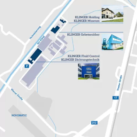 Map of KLINGER Park in Gumpoldskirchen